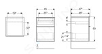 GEBERIT - iCon Boční skříňka 45x60x48 cm, 2 zásuvky, lesklá bílá 502.315.01.1