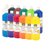 Sada temperových barev Creall, 12 x 500 ml, mix barev