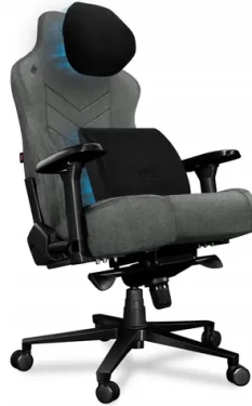 Yumisu 2053 Magnetic Material šedo-černá / Herní židle / látka / nastavitelná / pojízdná kolečka / nosnost 150 kg (Y-2053F-LB-M)