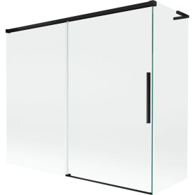 MEXEN/S - Rox L vanová zástěna 2-křídlová posuvná 180 + 90 x 150, transparent, černá 8C9L-180-090-70-00