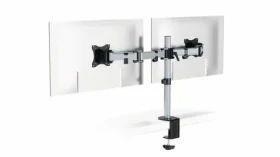 Durable SELECT stříbrná / Stolní držák pro dva monitory / do 27" / VESA 75-100 mm / nosnost 8 kg (509523)