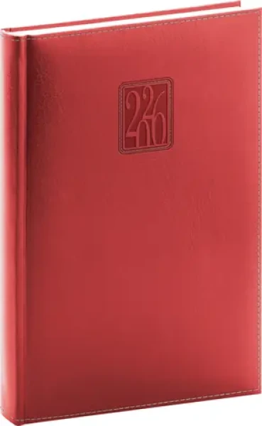 NOTIQUE Denní diář Panama 2026 červený / 15 x 21 cm (PGD-DA5PA-6335)