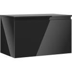 MEXEN/S - Orio koupelnová skříňka pod umyvadlo 80 cm s deskou, 1 šuplík, černá lesk 91A10-08047-1-BFC70