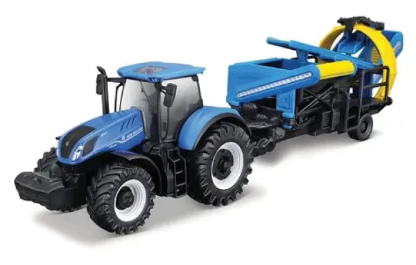 Bburago FARMLAND Traktor New Holland T7.315 HD s kultivátorem