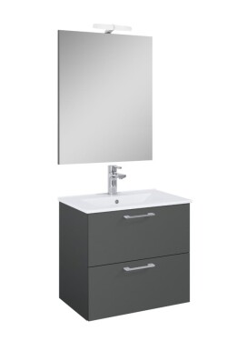 Koupelnová sestava s umyvadlem Ceramia Lea 61,5x55x41,7 cm antracit LEASET60A LEASET60A