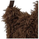 Stylová dámská plyšová kabelka do ruky Oresti, tmavě hnědá