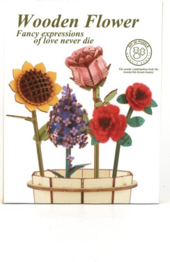 Kytice dřevěná 3D