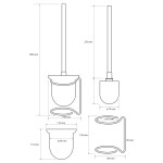 SAPHO - X-ROUND E WC štětka na postavení, mléčné sklo, chrom XR302