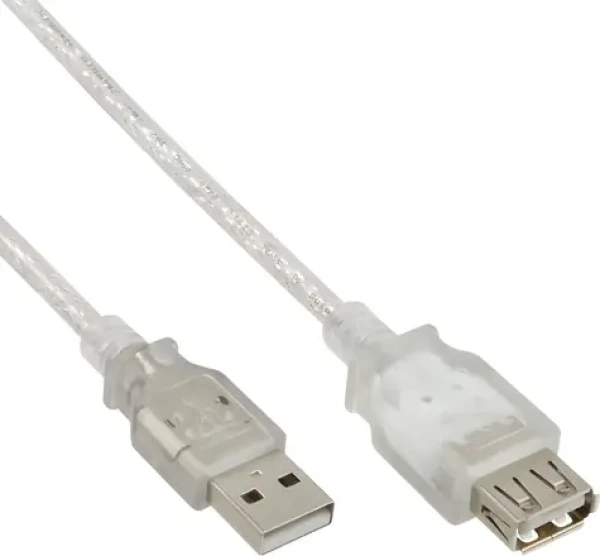 InLine USB-A - USB-A 0,5 m čirá / Kabel / USB 2.0 / 480 Mbit/s (34650)