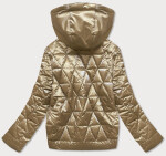 Zlatá dámská bunda kapucí Zlatý model 15234724 6&8 Fashion