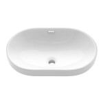INVENA - Umyvadlo na desku NIKE 60 cm oval CE-28-060-W