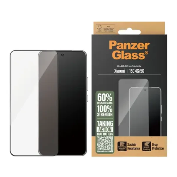 PanzerGlass Tvrzené sklo UWF pro Xiaomi 15C/15C 5G černá (PG50491)