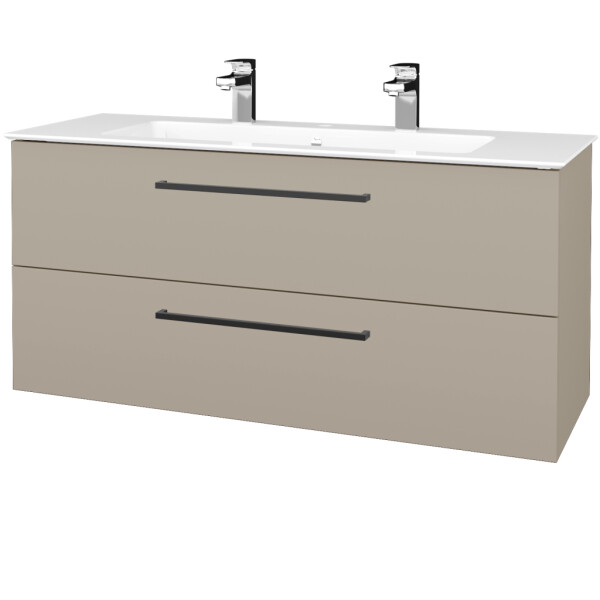 Dřevojas - Umyvadlová skříňka GIO SZZ2 120 - M05 Béžová mat / Úchytka T06 / M05 Béžová mat 406868H