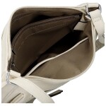 Trendy dámská koženková crossbody kabelka Betty, krémová
