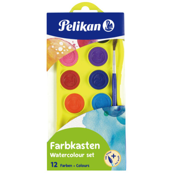Vodové barvy Pelikan Junior - 12 barev