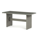 Zahradní sestava 140x70x60cm, polyratan, šedá, AZS-A1719 GREY