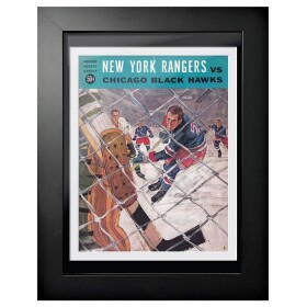 Mustang Obraz v rámu New York Rangers NHL Program Cover vs Chicago Blackhawks