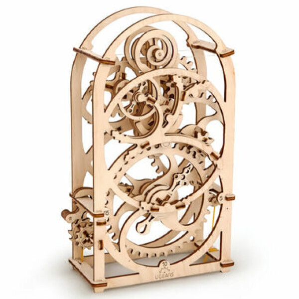 Ugears 3D dřevěné mechanické puzzle Hodinový strojek