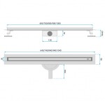 REA - Odtokový žlab Neox Slim pro black 50 REA-G2744