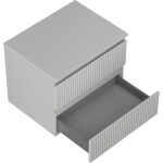 MEXEN/S - Rivel koupelnová skříňka pod umyvadlo 60 cm s deskou, 2 zásuvky, reliéf , šedá mat 91A20-06047-2-BFFC62