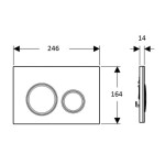 GEBERIT - Sigma21 Ovládací tlačítko splachování, chrom/sklo bílé 115.884.SI.1