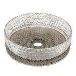 Umyvadlo na desku SAT Purity 36x36 cm černá bez otvoru pro baterii, bez přepadu SATGLA3636BB SATGLA3636BB
