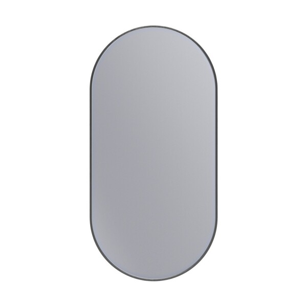 Erga Oval, oválné zrcadlo 50x100cm, černý rám, ERG-V01-OVAL-5010-BK