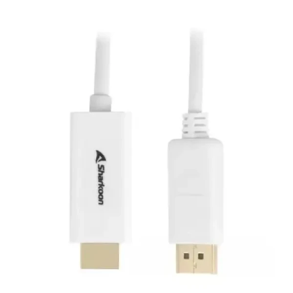 Sharkoon Adaptér DisplayPort 1.2 na HDMI / 4K 60Hz / 2 m / aktivní / bílý (4044951037711)