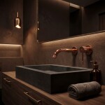 REA - Podomítková vanová baterie Venti Copper REA-B9640