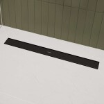 HANSGROHE - RainDrain Go Sprchový žlab 70 cm s oboustranným roštem, pro vložení dlažby, matná černá 56272670