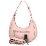 Trendy dámská koženková kabelka na rameno Tricia, růžová
