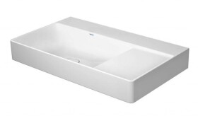 DURAVIT - DuraSquare Umyvadlo nábytkové 80x47 cm, levé, DuraCeram, s WonderGliss, alpská bílá 23488000791