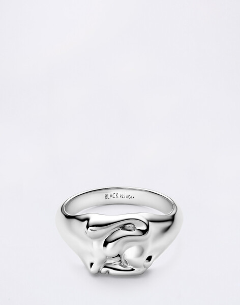 Maria Black Rabbit Mini Signet Ring Silver Silver 52
