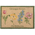 GREEN GATE Rohožka Agnes White, zelená barva