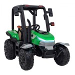 Mamido Dětský elektrický traktor BLAST s přívěsem 2x200W zelený