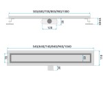 REA - Odtokový žlab 90 Pure Neox - matný černý REA-G6603