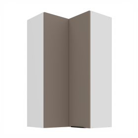 Horní rohová skříňka Aria 60x60 GN-108 2F (90°) Barva korpusu: Bílá, Barva dvířek: TA - Sandgrau AFM