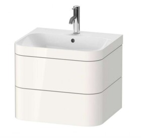 DURAVIT - Happy D.2 Plus Skříňka s umyvadlem 48x58x49 cm, 2 zásuvky, bílá vysoký lesk HP4635O2222