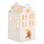 Räder Porcelánový svícen domeček Townhouse 10,5 cm, bílá barva, porcelán