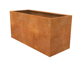 Ocelový květináč – Steel Box Rust 360 l (120 × 50 cm, v. 60 cm)