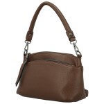 Stylová dámská koženková kabelka na rameno Trixi, coffee