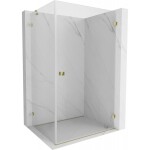 MEXEN/S - Lunar-B L sprchový kout dveře křídlové pravá 95 x 80, transparent, zlato 832L-095-080-50-00-P