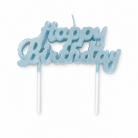 Dortisimo Svíčka Happy Birthday modrá