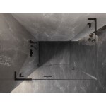 MEXEN/S - Lunar L sprchový kout dveře křídlové levá 85 x 90, transparent, černá 834L-085-090-70-00-L