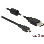 Delock USB 2.0 prodlužovací kabel plochý zahnutý [1x USB 2.0 zástrčka A - 1x USB 2.0 zásuvka A] 1.00 m černá oboustranně zapoji