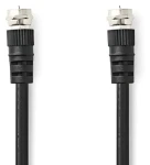 Nedis satelitní anténní kabel F(M)-F(M) černá / Kabel / 75 Ohm / 50 dB / dvojité stínění / 1,5 m (CSGL41000BK15)