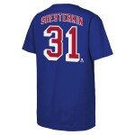 Outerstuff Dětské tričko Igor Shesterkin #31 New York Rangers NHL Flat Name & Number Short Sleeve Cotton Velikost: Dětské S (122 – 134)