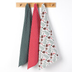 Bavlněné utěrky ŠIŠKY NA BÍLÉ 45 x 70 cm 3 ks