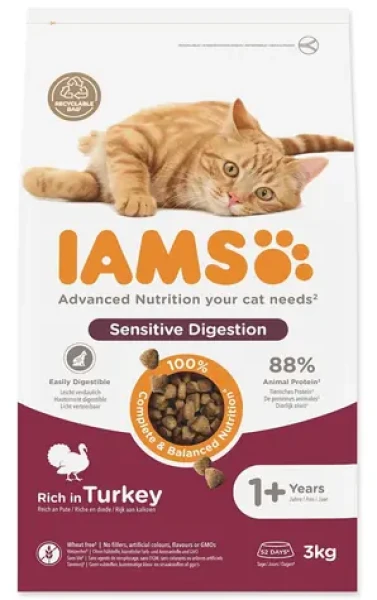 IAMS Cat Adult Turkey 3kg / Granule pro kočky / krůtí / pro dospělé kočky (1753-192055)