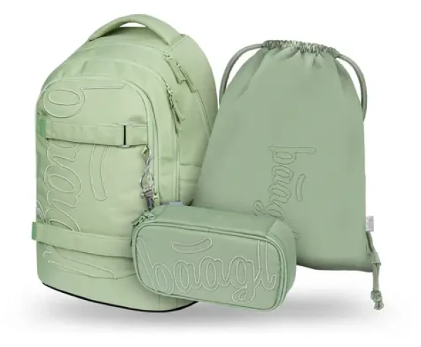 BAAGL SET 3 - Školní set Skate max Mentol: batoh / penál / sáček (A-35010)